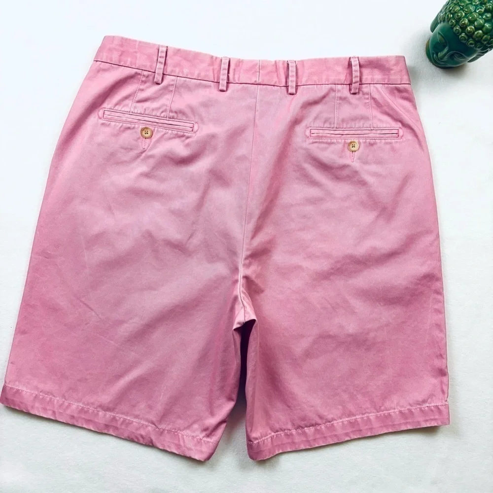 Peter Millar Pink Flat Front Chino Golf Walking‎ Cotton Shorts Size 36